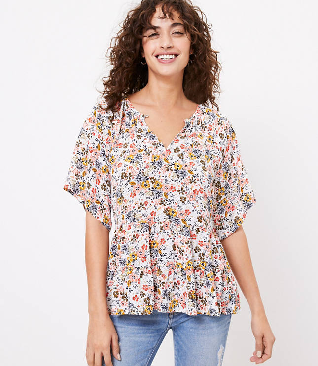 Floral Tiered Top