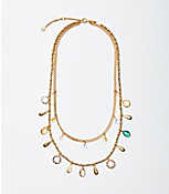 Gem Double Layered Necklace carousel Product Image 1
