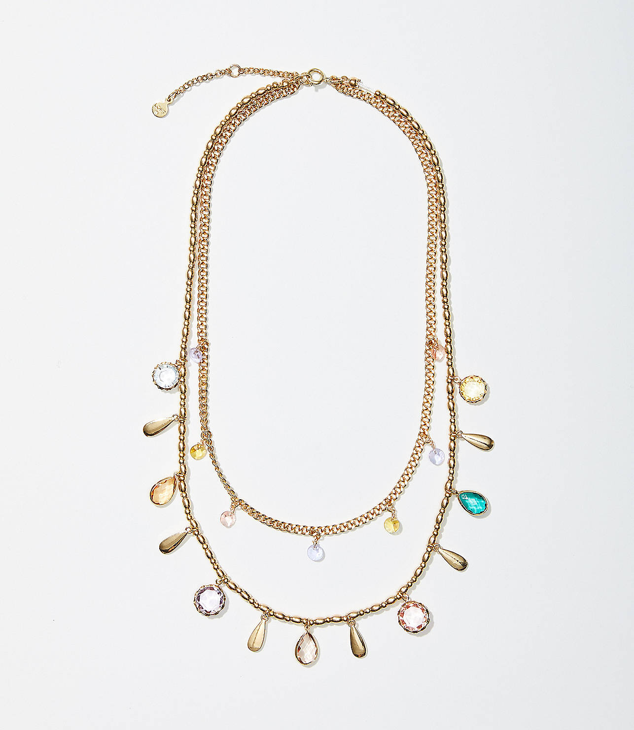 Gem Double Layered Necklace
