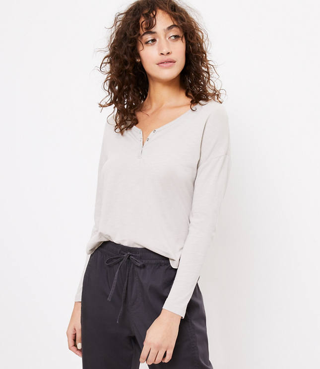 Loft Lou & Grey Softserve Slub Henley Top
