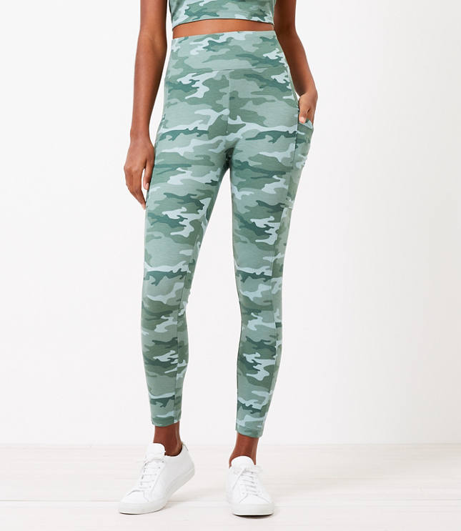 Loft Lou & Grey Camo Lite Ponte Pocket Leggings