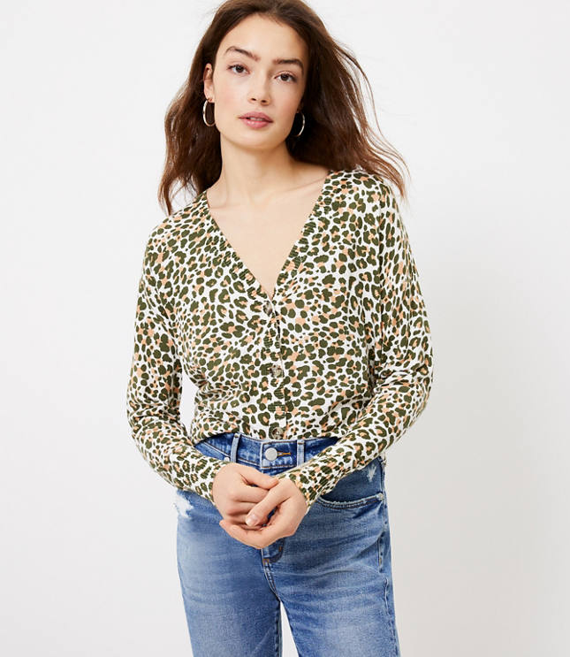 loft leopard print sweater