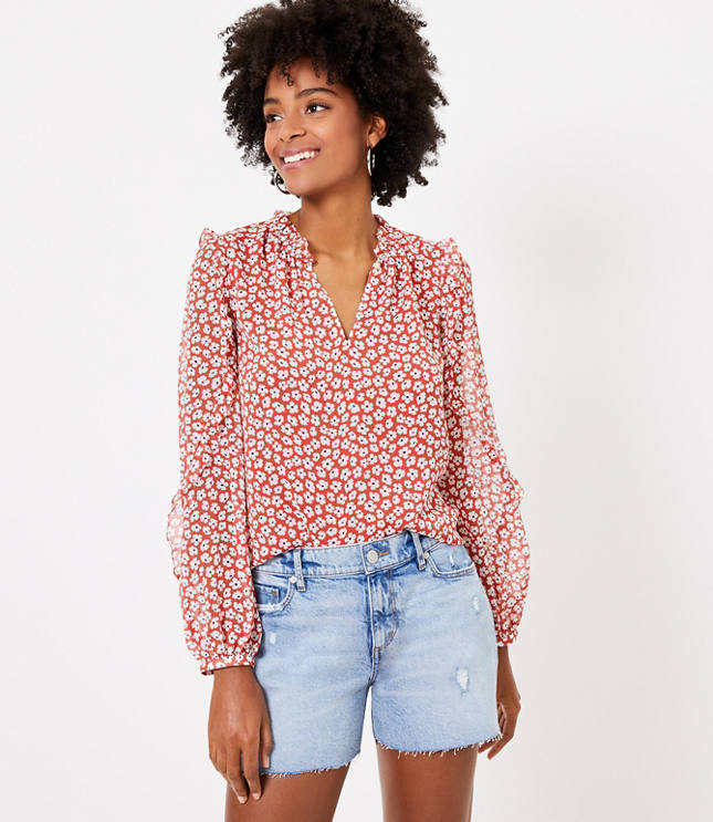 loft floral blouse