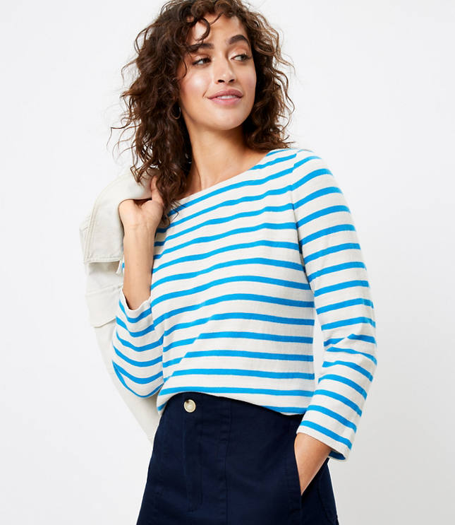 Striped Boatneck Tee