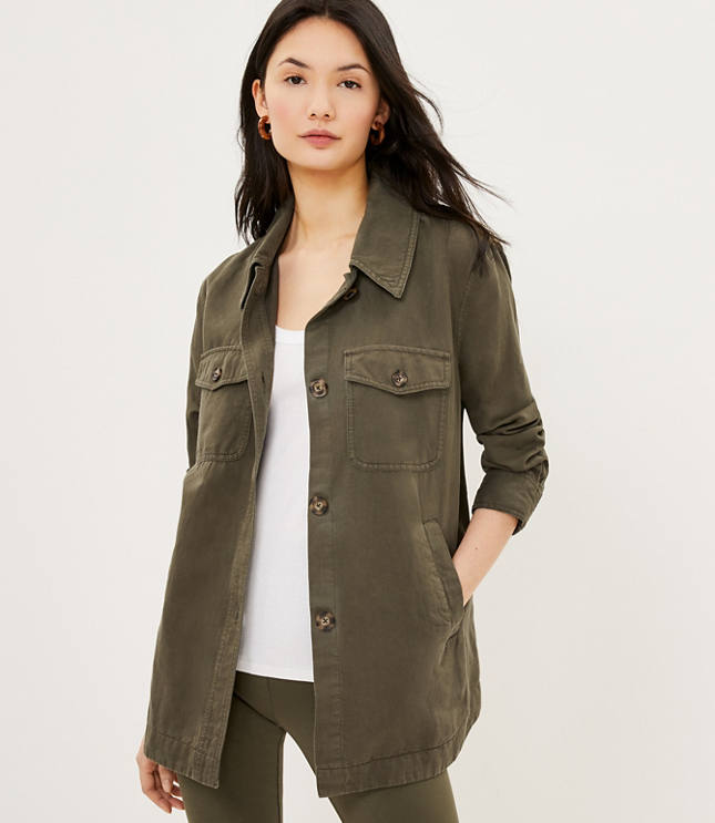 Loft Twill Shirt Jacket