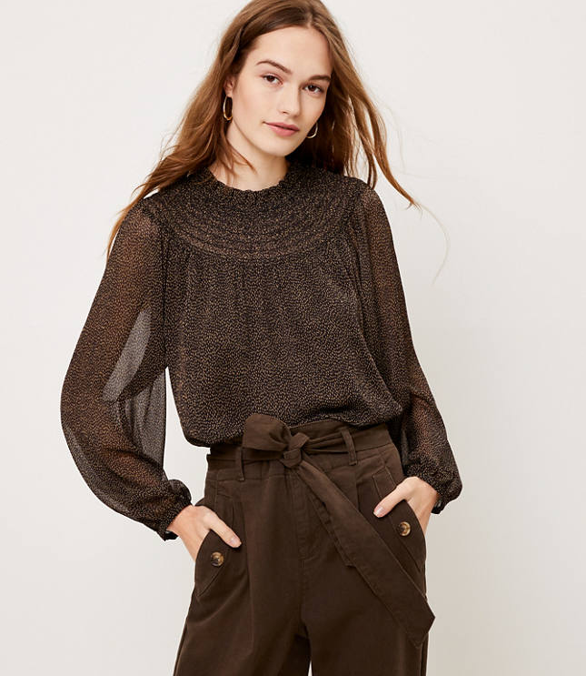 loft black blouse