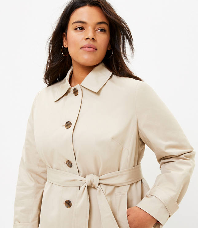 Plus size store swing trench coat