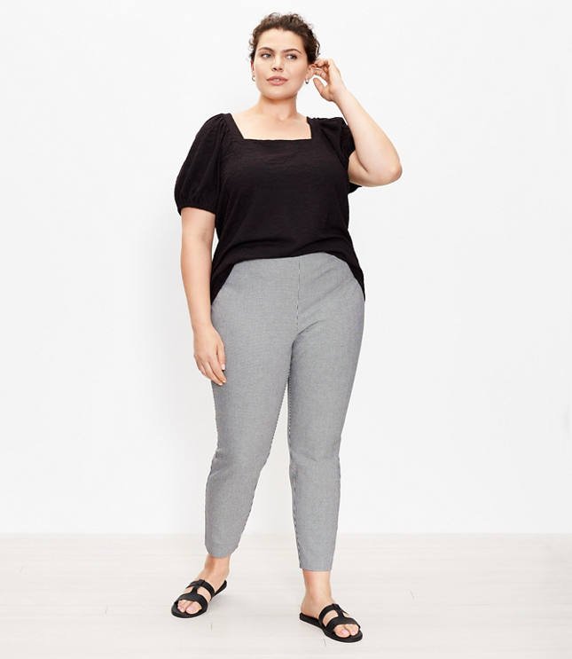 High-Waisted Side-Zip Plus-Size Pants