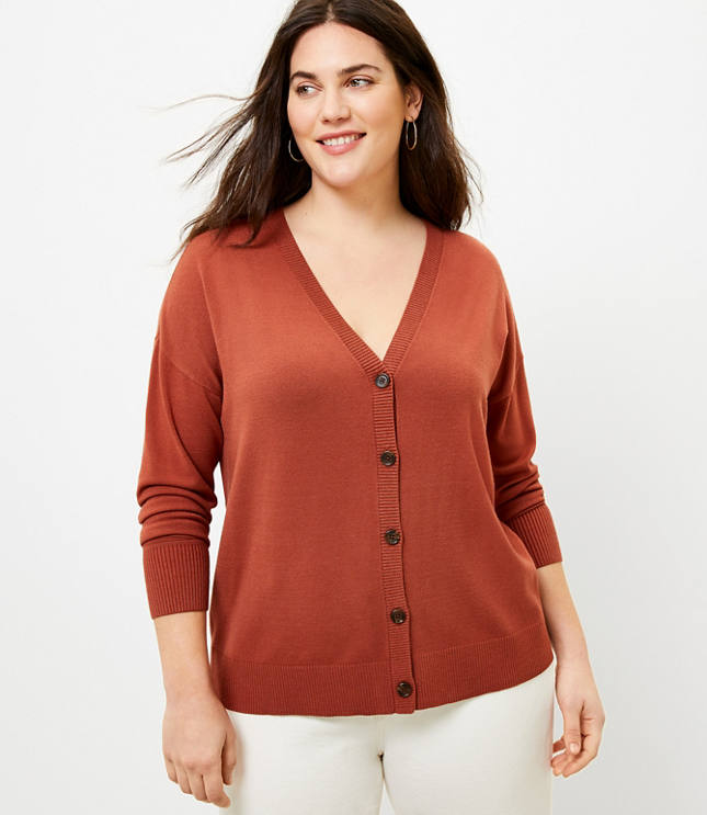 Loft LOFT Plus Relaxed V-Neck Cardigan