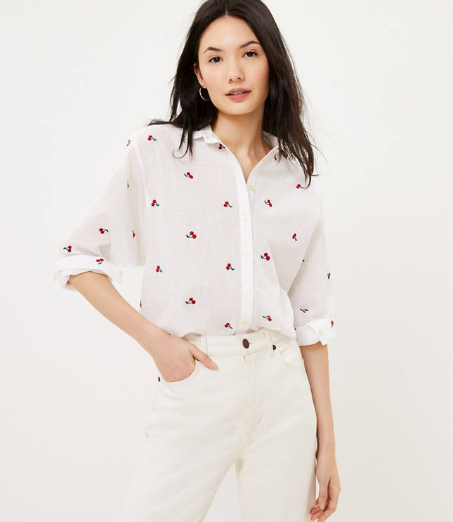 loft petite blouses