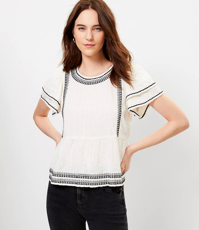 loft blouses petite