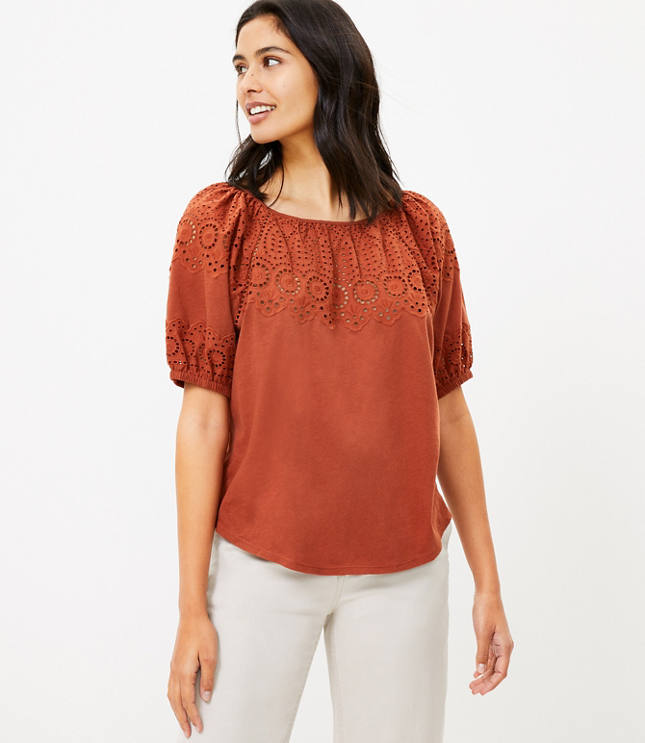 loft short sleeve tops