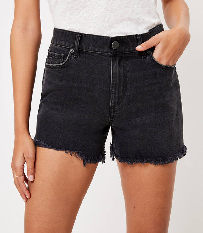 Denim Shorts For Women Frayed Striped Colored Loft