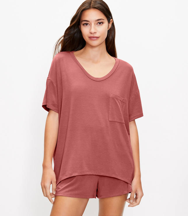 Loft LOFT Daydream Luxe Knit Oversized Pocket Pajama Top