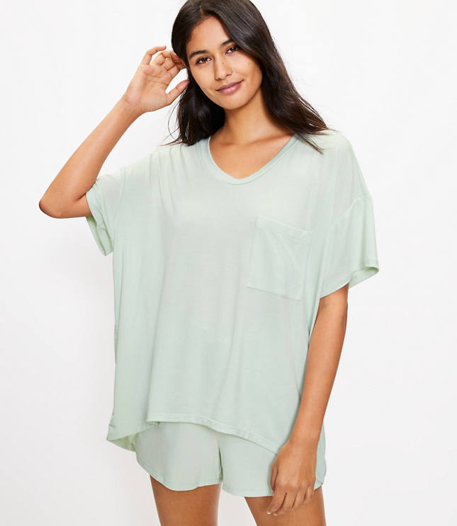 Loft LOFT Daydream Luxe Knit Oversized Pocket Pajama Top