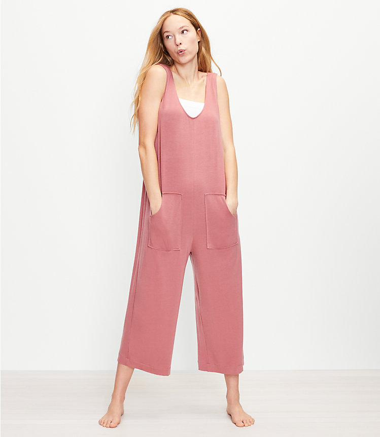 Luxe Knit Pocket Pajama Romper image number null