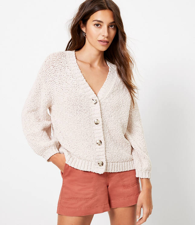 Textured V-Neck Cardigan