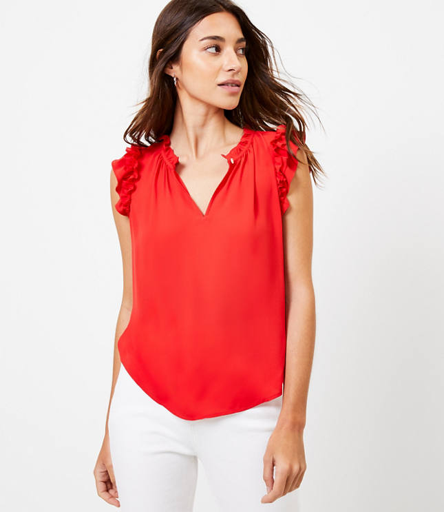 loft sleeveless tops