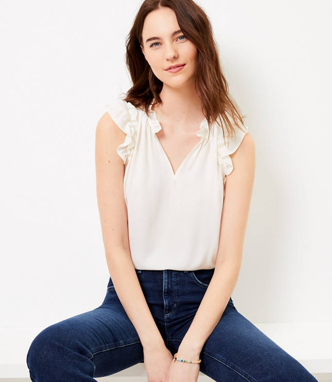 loft sleeveless tops