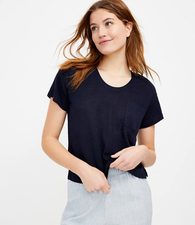 Loft Lou & Grey Softserve Linen Pocket Tee