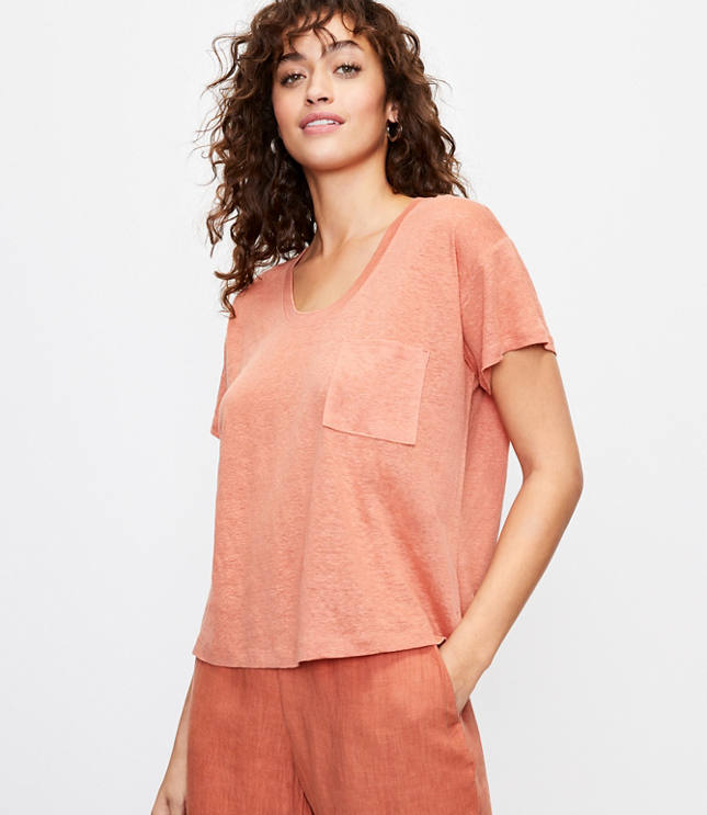 Loft Lou & Grey Softserve Linen Pocket Tee