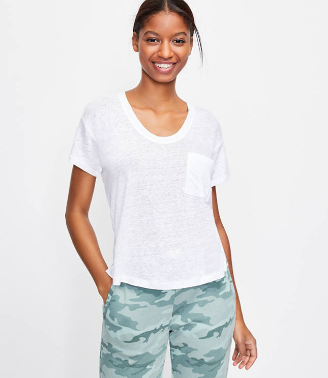 Loft Lou & Grey Softserve Linen Pocket Tee