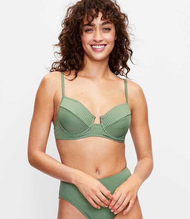 cotton balconette bra - forest green - Undiz