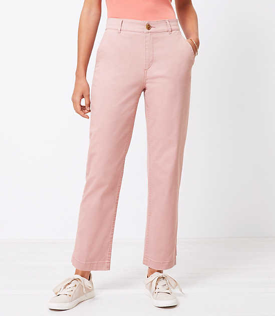 Petite Perfect Straight Pants in Washed Twill