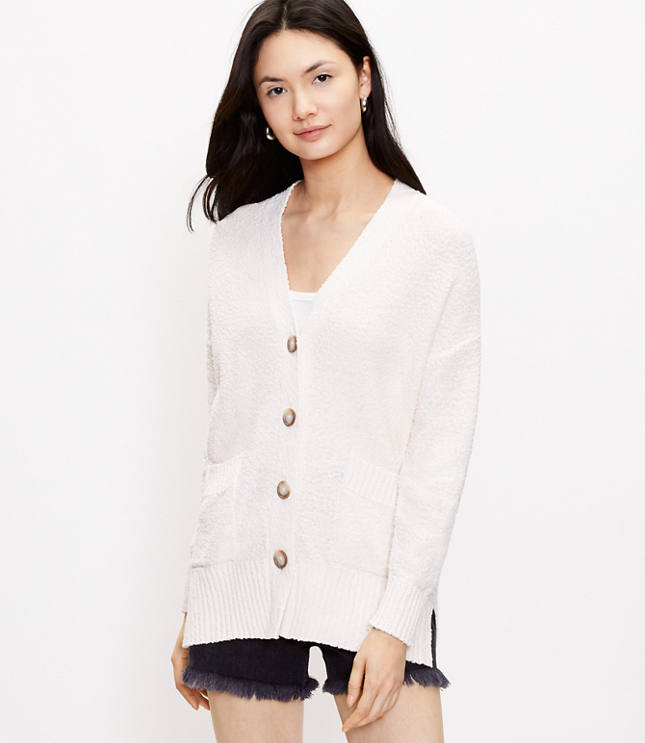 Loft Relaxed Pocket V-Neck Cardigan