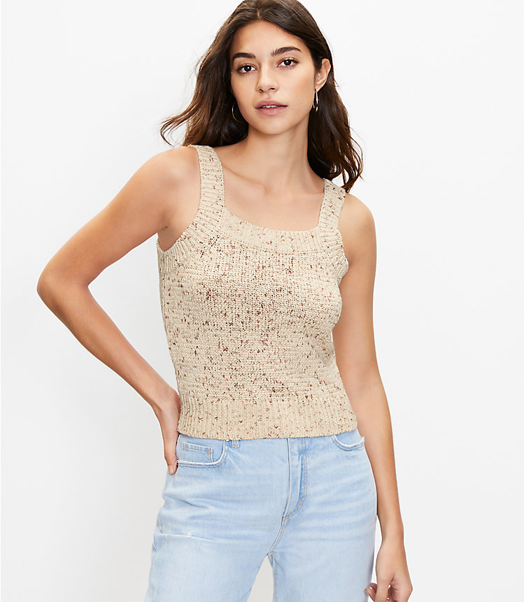 Marled Cropped Sweater Tank image number 0