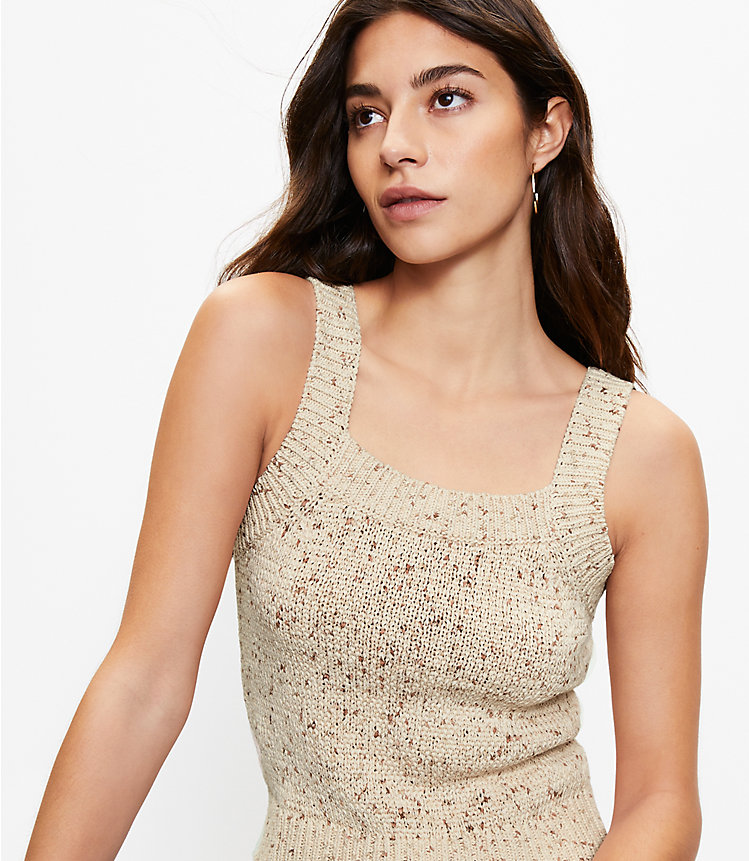 Marled Cropped Sweater Tank image number 1