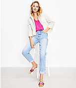 Destructed High Rise Boyfriend Jeans in Bleached Wash carousel Product Image 2