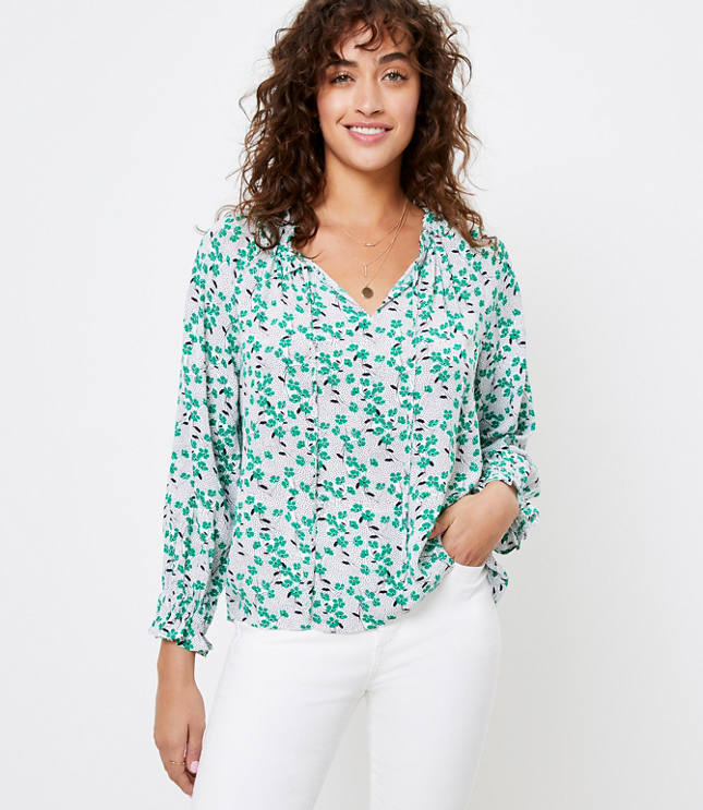 Bouquet Peplum Back Blouse