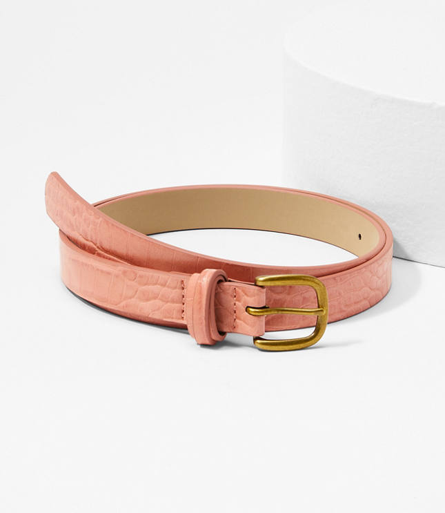 Embossed Criss Cross Keeper Belt