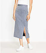 Striped Pull On Slit Skirt carousel Product Image 1