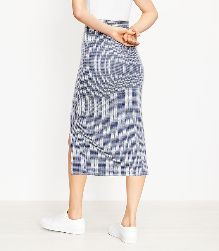 Striped Pull On Slit Skirt image number 2
