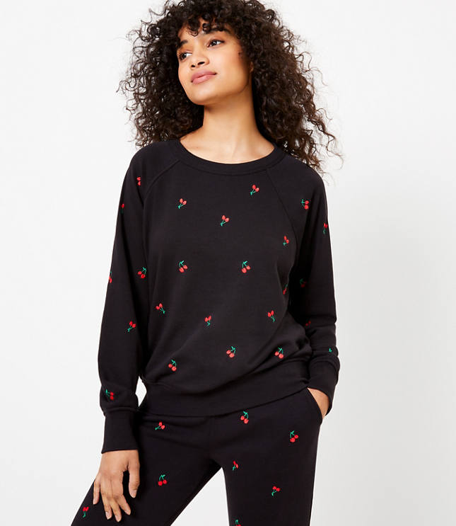 Petite Lou & Grey Cherry Terry Sweatshirt