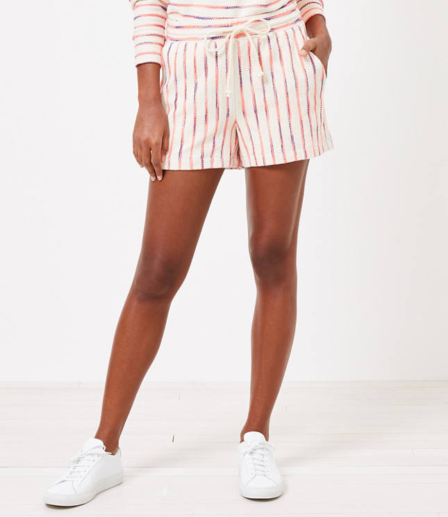 Petite Lou & Grey Neon Striped Terry Shorts