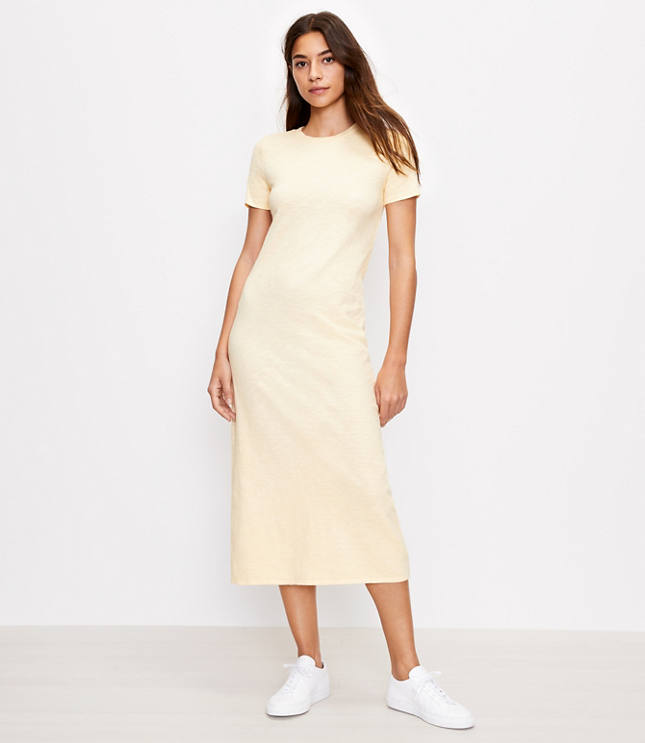 Loft Lou & Grey Softserve Slub Midi Tee Dress