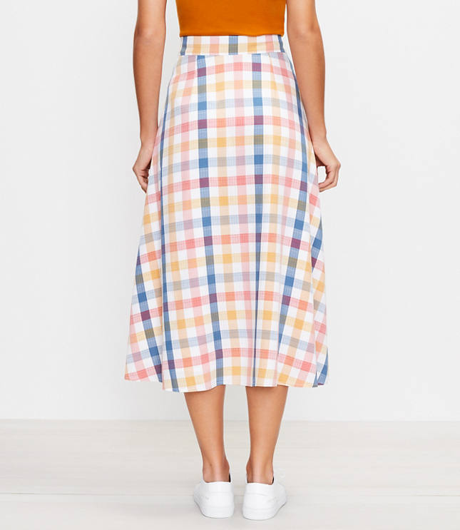 Loft gingham skirt sale