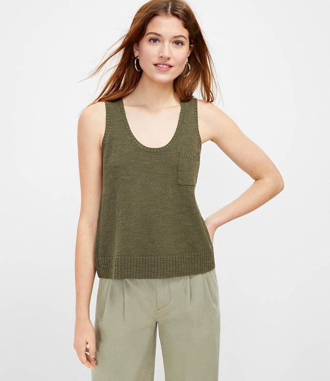 loft sleeveless tops