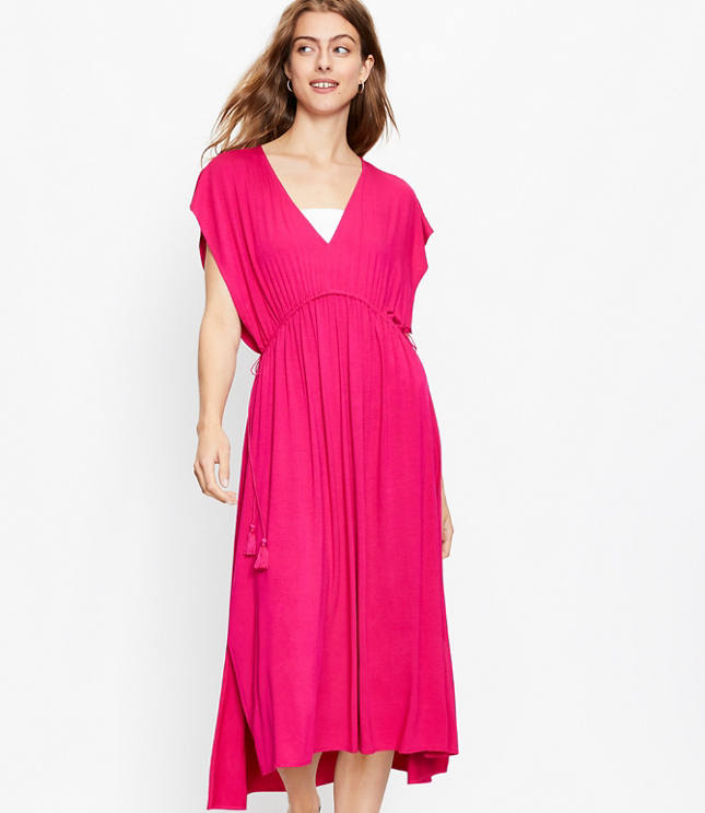 Loft LOFT Beach Open Back V-Neck Maxi Dress
