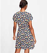 Floral Side Tie Henley Swing Dress carousel Product Image 3