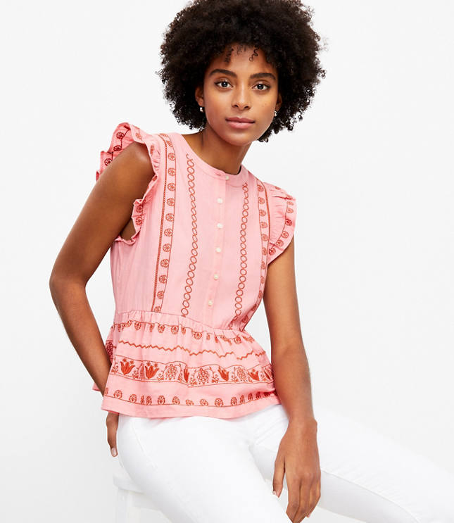 ann taylor loft petite tops