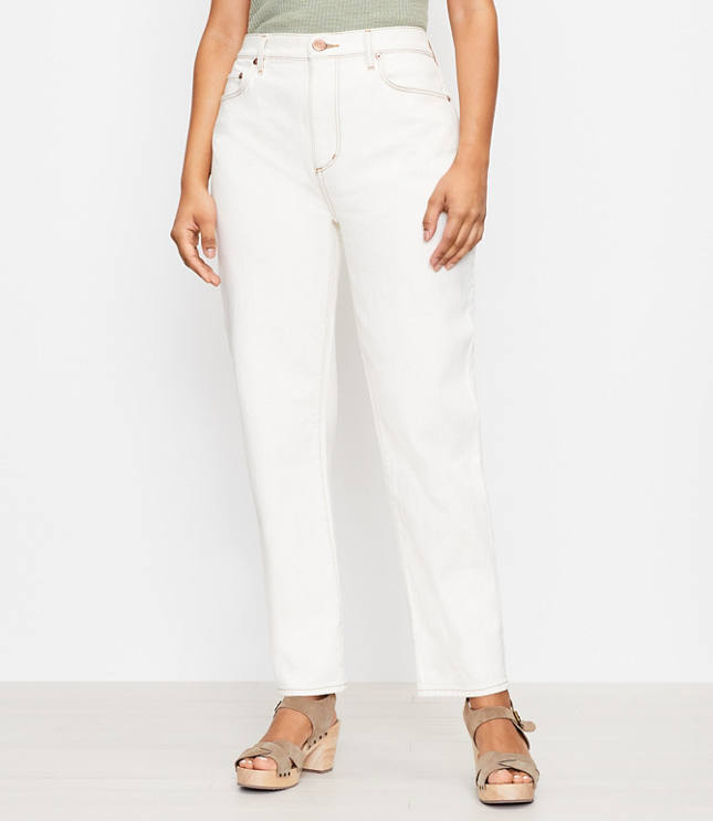 The Curvy High Waist Boyfriend Jean in Natural White