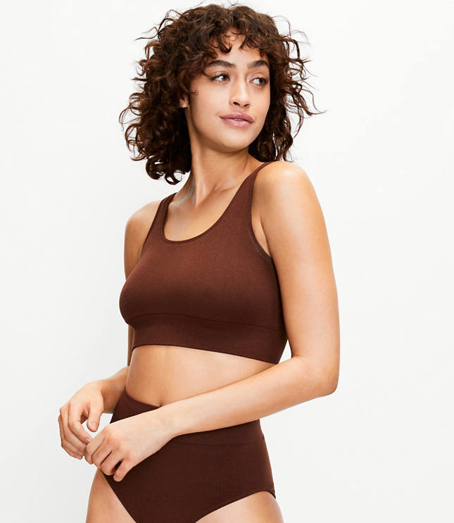 Seamless Scoop-Neck Bralette