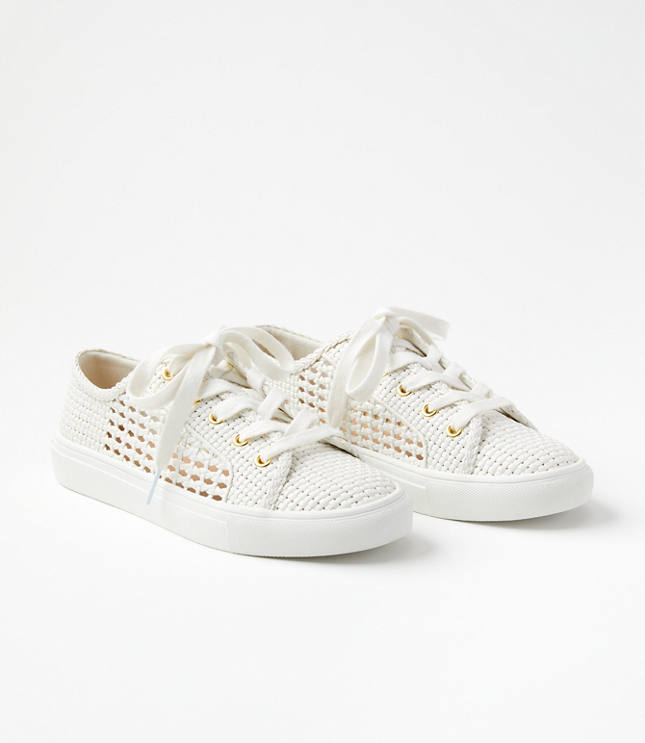 Loft Woven Lace Up Sneakers