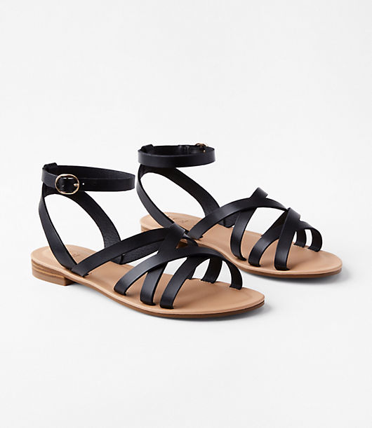 Loft Strappy Ankle Strap Sandals