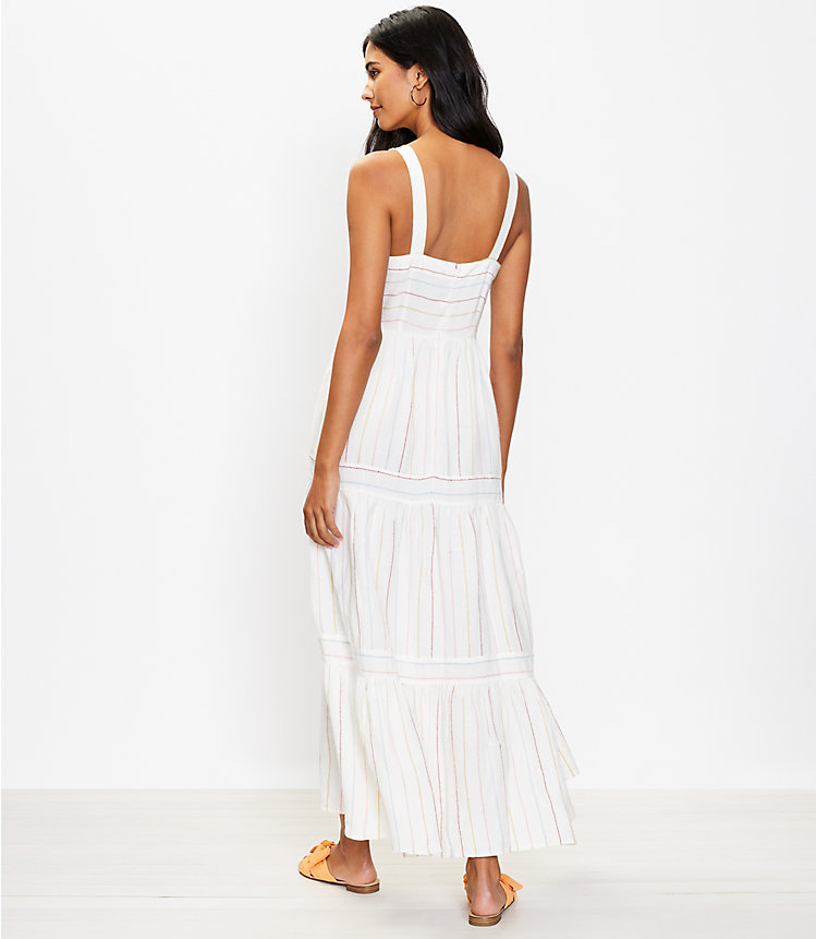 Striped Tiered Maxi Dress image number 2