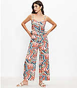 Pull On Wide Leg Pants in Birds of Paradise Linen Blend carousel Product Image 2